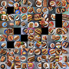 Combining stable diffusion with semantic search: generating and categorising 100k hot dogs